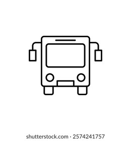 Bus icon linear logo isolated