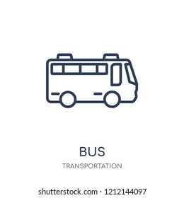 Bus icon. Bus linear symbol design from Transportation collection.