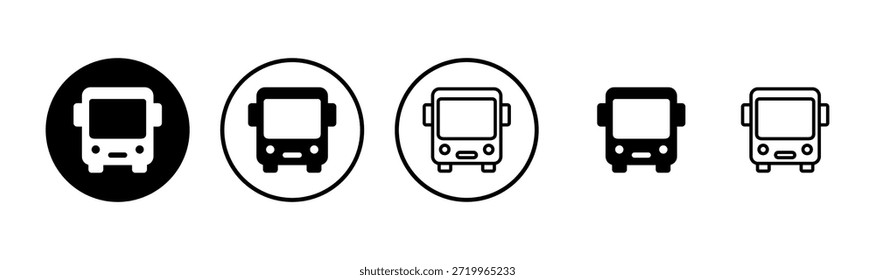 Diseño del logotipo del icono del autobús. señal y símbolo del autobús
