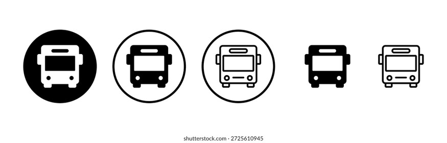 Diseño del logotipo del icono del autobús. señal y símbolo del autobús