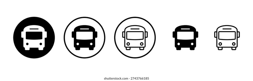 Bus icon logo design. bus sign and symbol