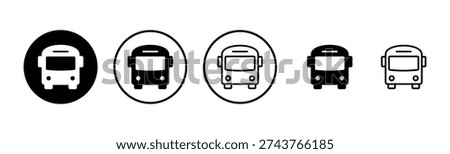 Bus icon logo design. bus sign and symbol