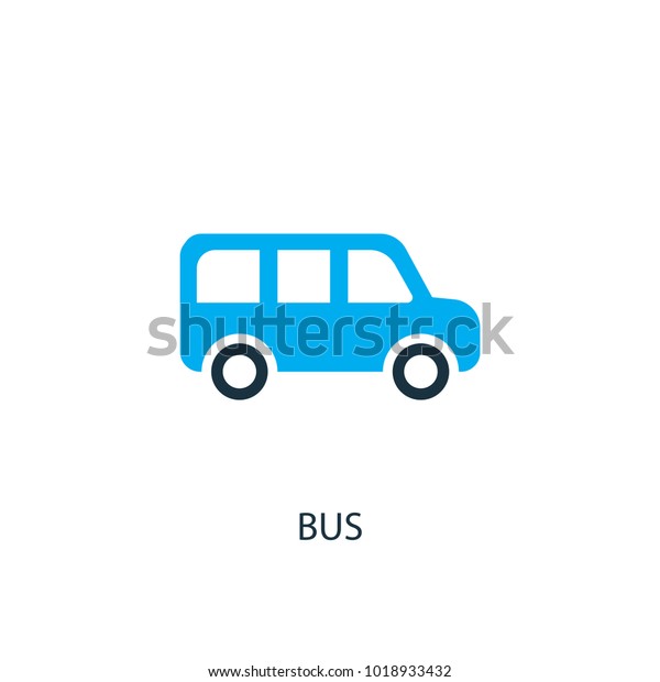 Bus icon. Logo element illustration. Bus symbol\
design from 2 colored collection. Simple Bus concept. Can be used\
in web and mobile.