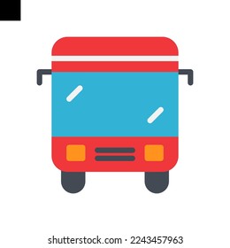 icono de bus logotipo de estilo plano