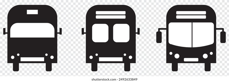 Bus icon, logo isolated on transparent background. Eps 10.