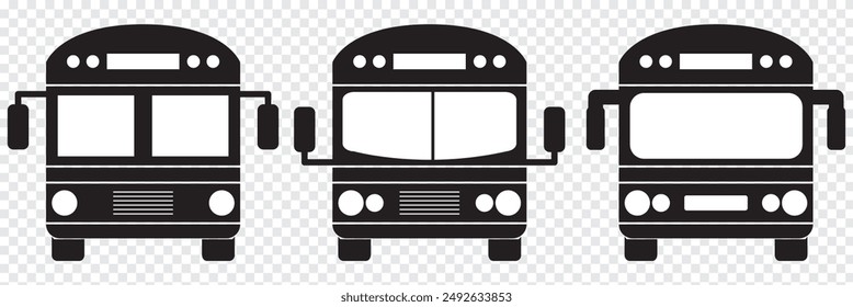 Bus icon, logo isolated on transparent background. Eps 10.