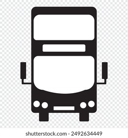 Bus icon, logo isolated on transparent background. Eps 10.