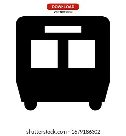 bus icon or logo isolated sign symbol vector illustration - high quality black style vector icons

