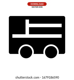 bus icon or logo isolated sign symbol vector illustration - high quality black style vector icons
