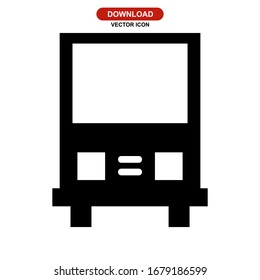 bus icon or logo isolated sign symbol vector illustration - high quality black style vector icons
