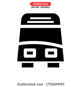 bus icon or logo isolated sign symbol vector illustration - high quality black style vector icons
