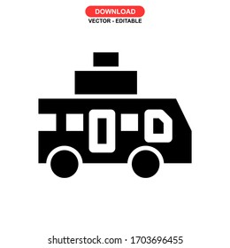 bus icon or logo isolated sign symbol vector illustration - high quality black style vector icons
