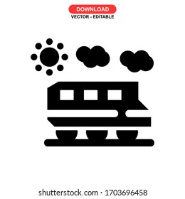 Bussymbol oder Logo einzeln auf Zeichen Vektorillustration Illustration - hochwertige Vektorsymbole mit schwarzem Hintergrund
