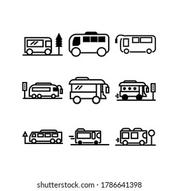 Bus icon or logo isolated sign symbol vector illustration - Collection of high quality black style vector icons
