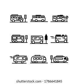 Bus icon or logo isolated sign symbol vector illustration - Collection of high quality black style vector icons

