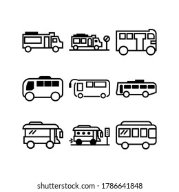 Bus icon or logo isolated sign symbol vector illustration - Collection of high quality black style vector icons

