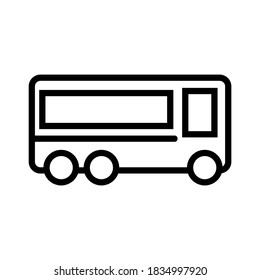 Icono de bus o logotipo símbolo de signo aislado ilustración vectorial - iconos vectoriales de estilo negro de alta calidad
