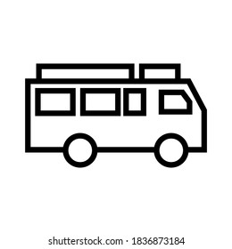 Bus icon or logo isolated sign symbol vector illustration - high quality black style vector icons
