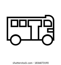 Bus icon or logo isolated sign symbol vector illustration - high quality black style vector icons
