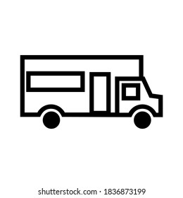 Bus icon or logo isolated sign symbol vector illustration - high quality black style vector icons
