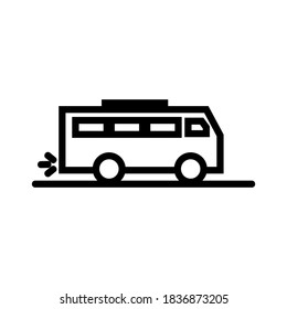 Bus icon or logo isolated sign symbol vector illustration - high quality black style vector icons
