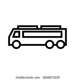 Bus-Symbol oder Logo einzeln auf Zeichen, Vektorgrafik - hochwertige Vektorsymbole in schwarzem Stil
