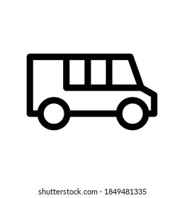 bus icon or logo isolated sign symbol vector illustration - high quality black style vector icons
