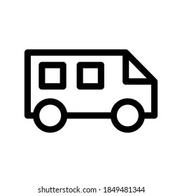 bus icon or logo isolated sign symbol vector illustration - high quality black style vector icons
