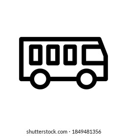 bus icon or logo isolated sign symbol vector illustration - high quality black style vector icons
