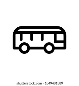icono de bus o logotipo símbolo de signo aislado ilustración vectorial - iconos vectoriales de estilo negro de alta calidad
