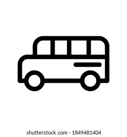 bus icon or logo isolated sign symbol vector illustration - high quality black style vector icons
