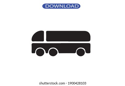 bus icon or logo isolated sign symbol vector illustration - high quality black style vector icons.