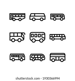 icono de bus o logotipo símbolo de signo aislado ilustración vectorial - Colección de iconos vectoriales de estilo negro de alta calidad

