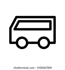 icono de bus o logotipo símbolo de signo aislado ilustración vectorial - iconos vectoriales de estilo negro de alta calidad
