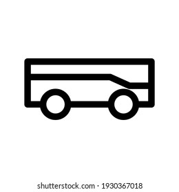 icono de bus o logotipo símbolo de signo aislado ilustración vectorial - iconos vectoriales de estilo negro de alta calidad
