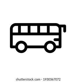 Bussymbol oder Logo einzeln auf Zeichen, Vektorgrafik - qualitativ hochwertige Vektorsymbole mit schwarzem Hintergrund

