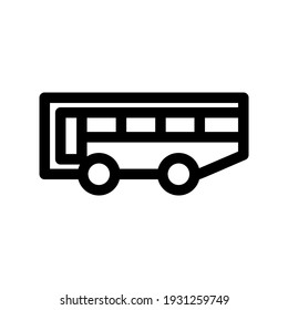 bus icon or logo isolated sign symbol vector illustration - high quality black style vector icons
