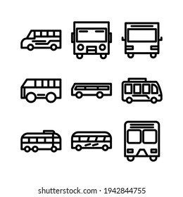 bus icon or logo isolated sign symbol vector illustration - Collection of high quality black style vector icons
