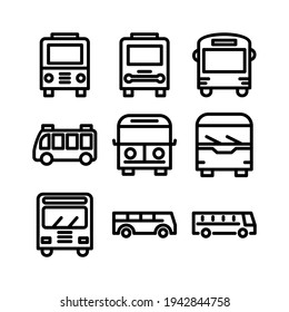bus icon or logo isolated sign symbol vector illustration - Collection of high quality black style vector icons
