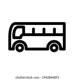 icono de bus o logotipo símbolo de signo aislado ilustración vectorial - iconos vectoriales de estilo negro de alta calidad
