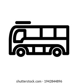 icono de bus o logotipo símbolo de signo aislado ilustración vectorial - iconos vectoriales de estilo negro de alta calidad
