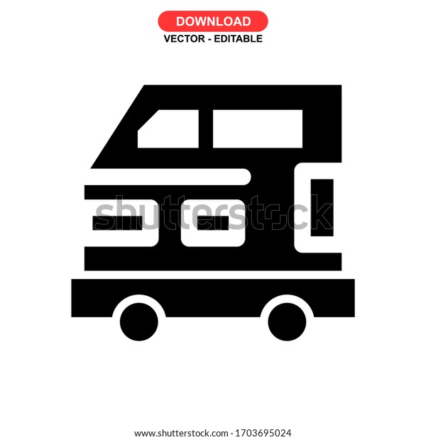 bus icon or logo
isolated sign symbol vector illustration - high quality black style
vector icons
