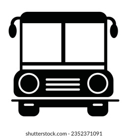 Vector de silueta con logotipo de icono de bus