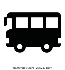 Bussymbol Silhouette Vektor
