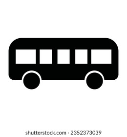 Vector de silueta con logotipo de icono de bus