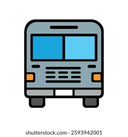 Bus icon modern public transit vehicle city transport
