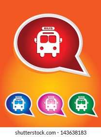 Bus Icon on Speech Bubble