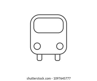 Bus icon on white background