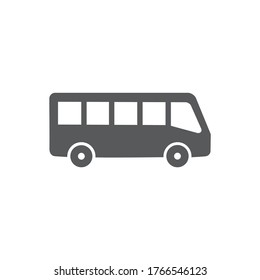 Icono de bus en fondo blanco