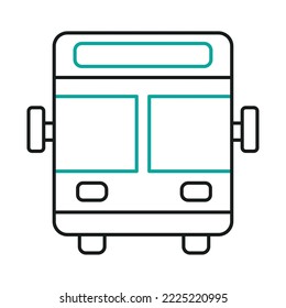 bus icon on white background